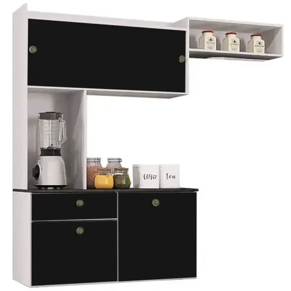 COZINHA SUSPENSA LARA 1.50 - 4 PORTAS, 1 GAVETA E AÉREO GELADEIRA - POQUEMA - Imagem 3