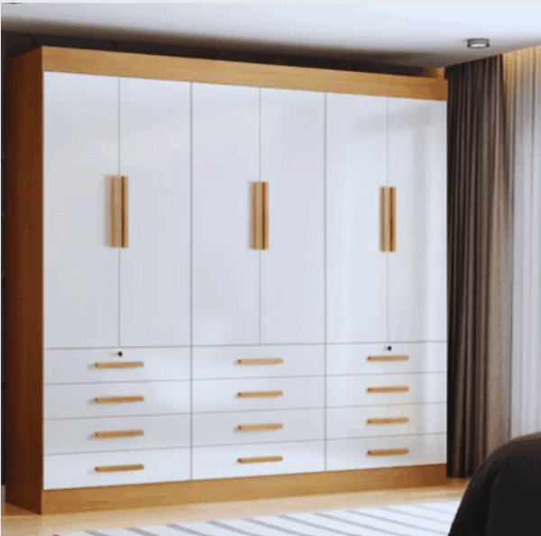 GUARDA ROUPA MONACO PLUS 2.30 C/ 6 PORTAS E 12 GAVETAS 100% MDF - DDORO