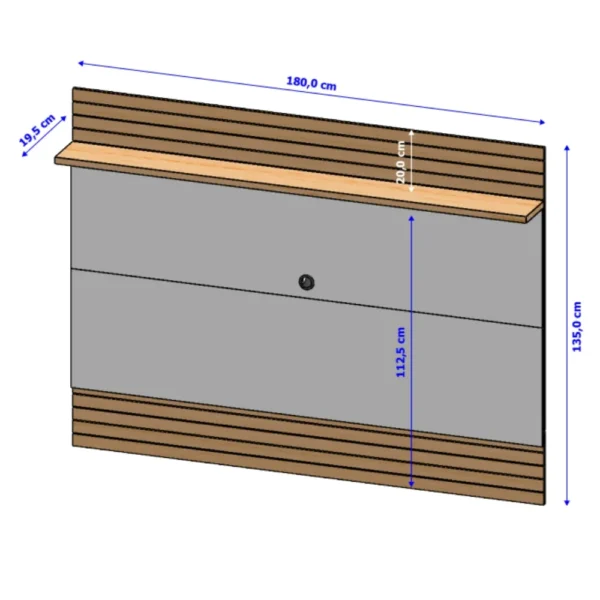 PAINEL FRISADO ICARAÍ 1.80 - PARA TV ATÉ 75 POLEGADAS - BECHARA - Image 4