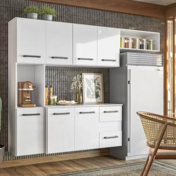 COZINHA SUSPENSA JULIETE 1.80 - 7 PORTAS E 2 GAVETAS  - NICIOLI - Imagem 2