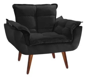 POLTRONA OPALLA 1 LUGAR - RAZONE ESTOFADOS - PRETO