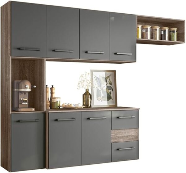 COZINHA SUSPENSA JULIETE 1.80 - 7 PORTAS E 2 GAVETAS  - NICIOLI - Imagem 3