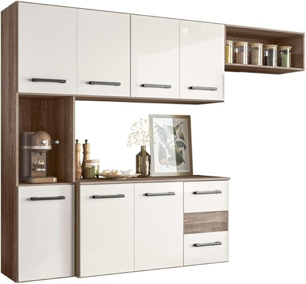 COZINHA SUSPENSA JULIETE 1.80 - 7 PORTAS E 2 GAVETAS  - NICIOLI - Imagem 6