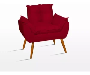 POLTRONA OPALLA 1 LUGAR - RAZONE ESTOFADOS - VERMELHO