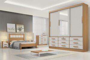 GUARDA ROUPA MERIDIAN 2.0 C/ 3 PORTAS DE CORRER E 9 GAVETAS - DDORO