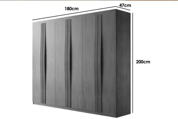 GUARDA ROUPA GRÉCIA 2.0 C/ 6 PORTAS 2 GAVETAS  – RUFATO - Imagem 5