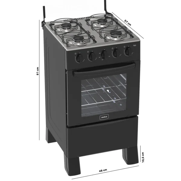 FOGÃO ARES 4 BOCAS MANUAL FORNO 50 LITROS  - REALCE - Imagem 5
