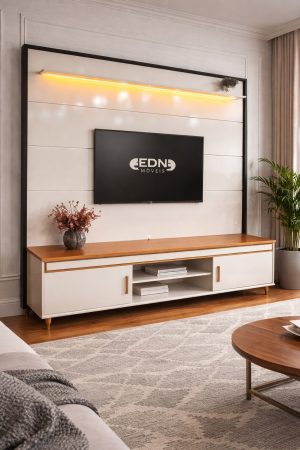 KIT RACK COMODORO 1.80 + PAINEL BLISS 1.80 PARA TV ATÉ 60 POLEGADAS - EDN