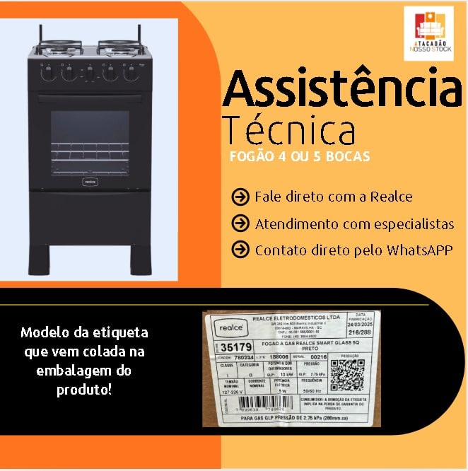FOGÃO ARES 4 BOCAS MANUAL FORNO 50 LITROS  - REALCE - Imagem 8