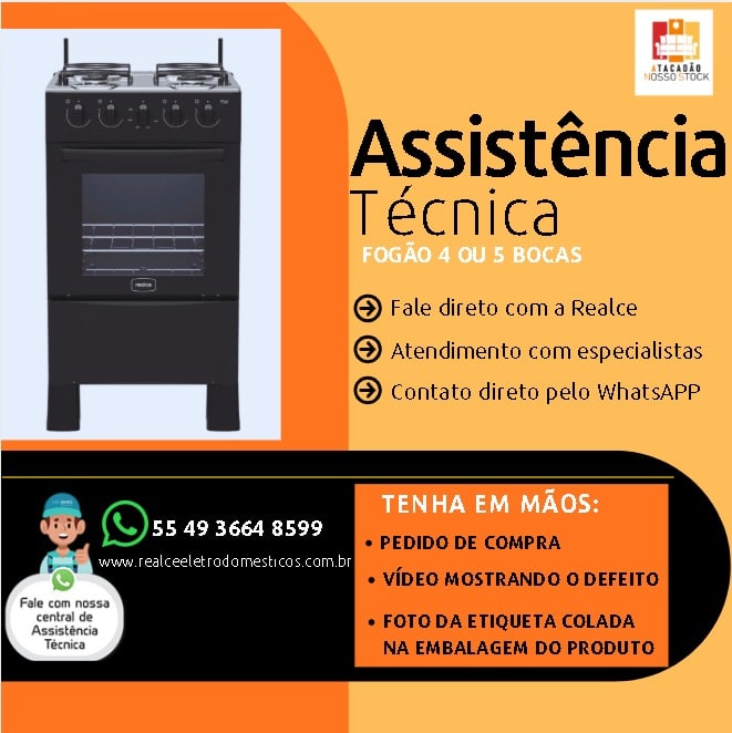 FOGÃO ARES 4 BOCAS MANUAL FORNO 50 LITROS  - REALCE - Imagem 7