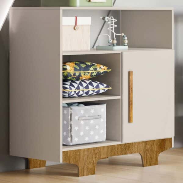 CÔMODA FLOCOS 97 CM C/ 1 PORTA 3 PRATELEIRA – TIGUS