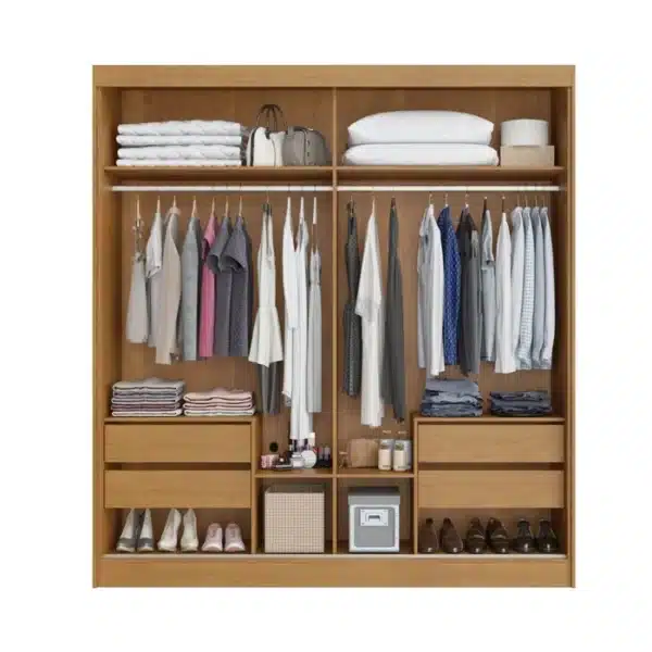 GUARDA ROUPA VIENA 2.05 C/ 2 PORTAS 1 ESPELHADA E 4 GAVETAS - BIANCHI - Imagem 7