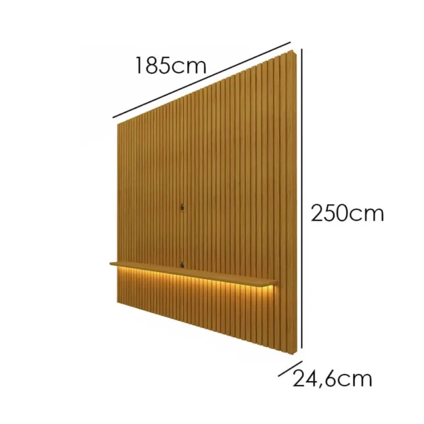 PAINEL NOBRE 1.85 COM LED PARA TV ATÉ 75 POLEGADAS 100% MDF - GELIUS - Imagem 4