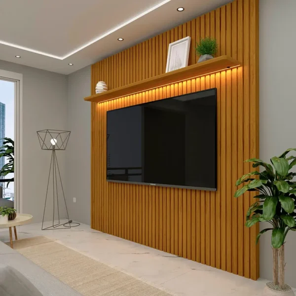PAINEL NOBRE 1.85 COM LED PARA TV ATÉ 75 POLEGADAS 100% MDF - GELIUS