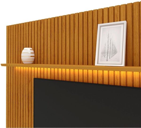 PAINEL NOBRE 2.30 RIPADO  COM LED PARA TV ATÉ 75 POLEGADAS 100% MDF - GELIUS - Imagem 3