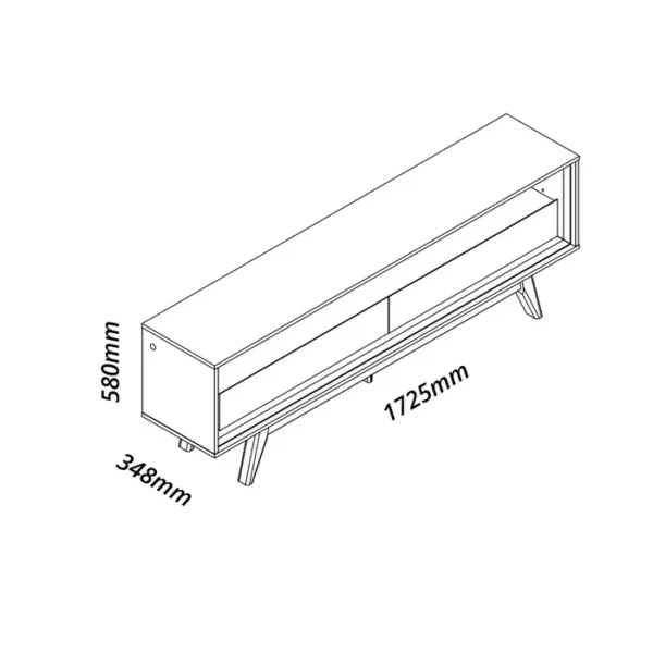 RACK REQUINTE 212  PARA TV ATÉ 85 POLEGADAS C/LED PÉS DE MADEIRA MACIÇA 100% MDF - GELIUS - Imagem 4
