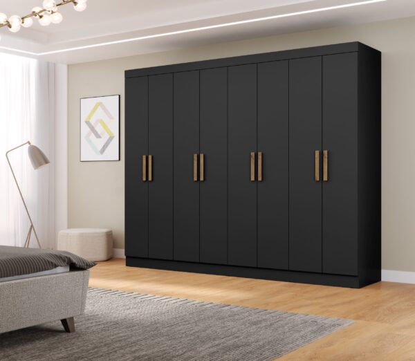 GUARDA ROUPA HOLANDA 2.20 CM C/ 8 PORTAS 4 GAVETAS COM CORREDIÇAS TELESCÓPICAS - MAXEL