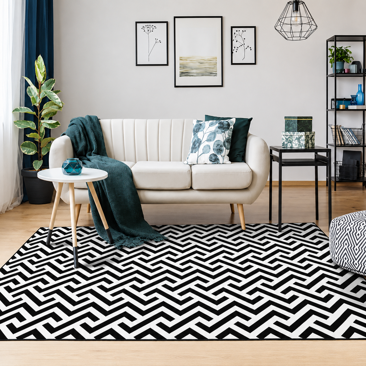 TAPETE GEO PRINT - ANTIDERRAPANTE - EDANTEX