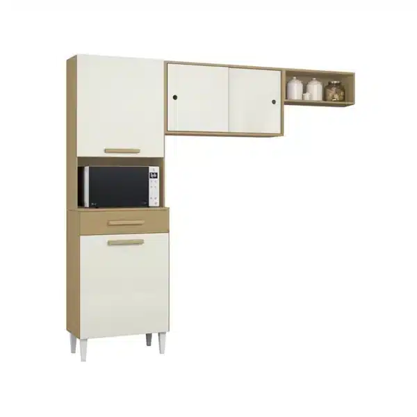 COZINHA ISABELLE 2.0 COMPACTA C/ 4 PORTAS E 1 GAVETA - ARAMÓVEIS - Imagem 3
