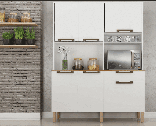 ARMÁRIO DE COZINHA NEW SIENA 2019 COM 6 PORTAS E 1 GAVETA - SALLETO - Imagem 4