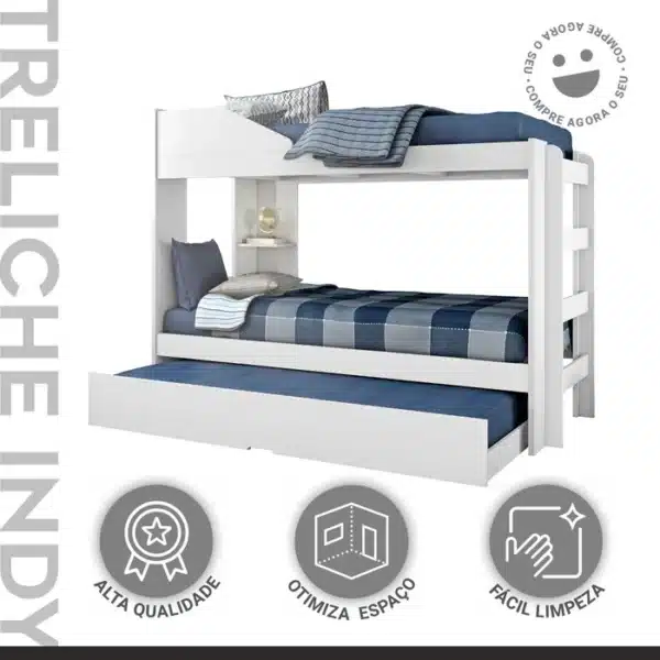 TRELICHE INDY COM CAMA AUXILIAR  - CONQUISTA MÓVEIS - Imagem 6
