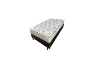 PROMOÇÃO - CAMA BOX MÔNACO SOLTEIRO 88CM - LONG LIFE - BRANCO/PRETO