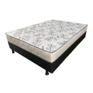 PROMOÇÃO - CAMA BOX MÔNACO CASAL 1.38CM - LONG LIFE - BRANCO/PRETO