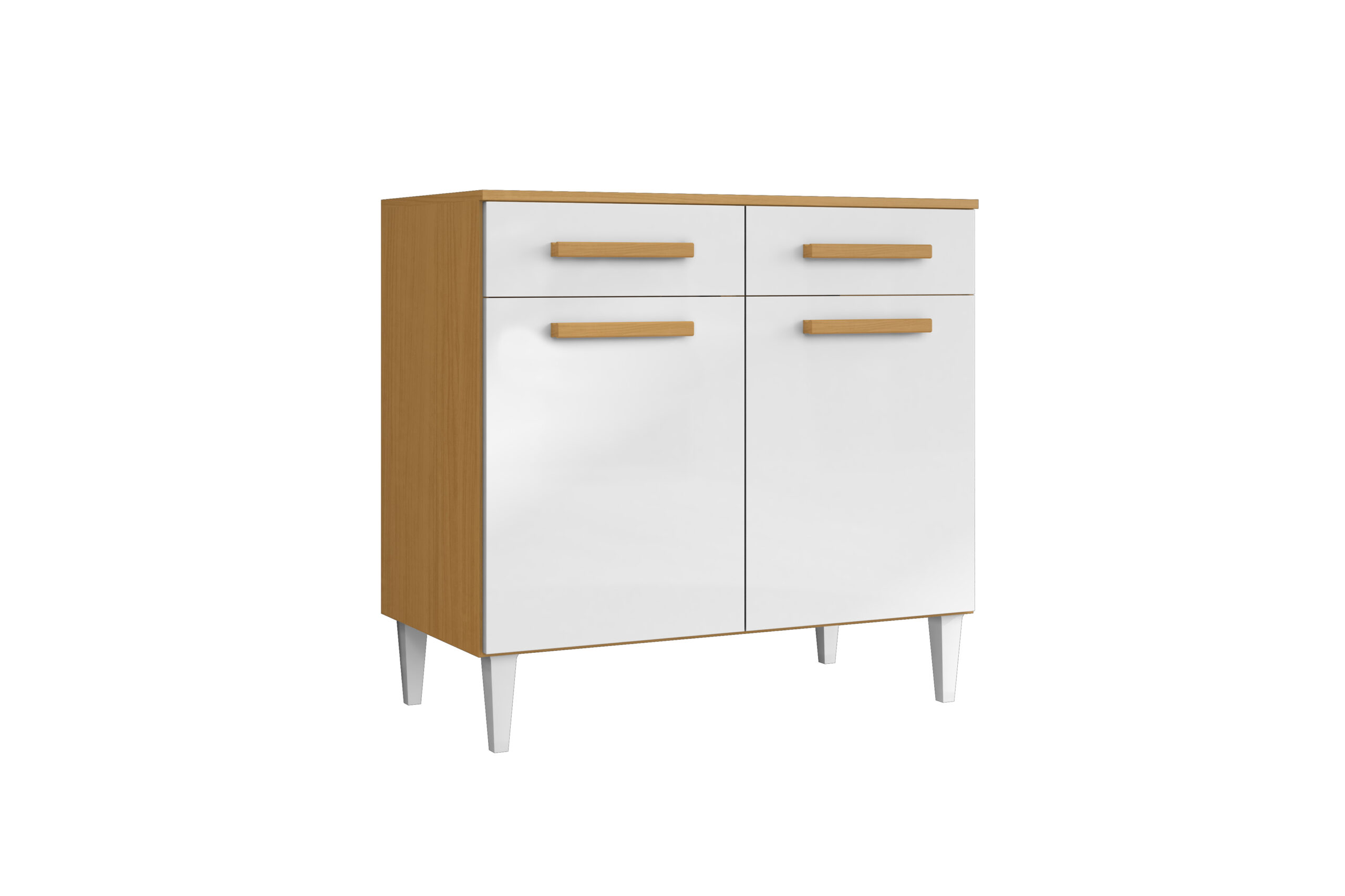 BALCÃO JUMA 90CM C/ 2 PORTAS E 2 GAVETAS - ARAMÓVEIS - Imagem 2