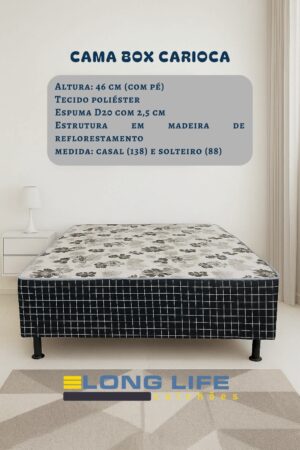 PROMOÇAO - CAMA BOX CARIOCA - LONG LIFE