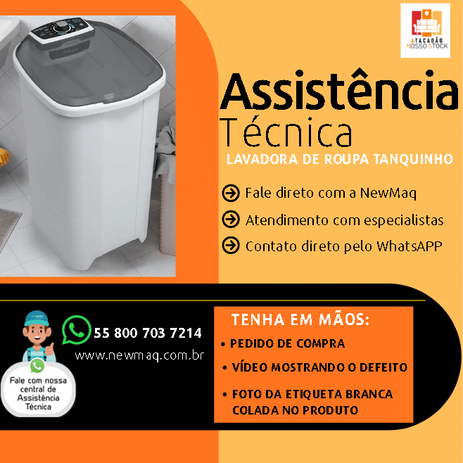 LAVADORA DE ROUPA TANQUINHO SEMIAUTOMÁTICA 10 KG - NEWMAQ - Imagem 11