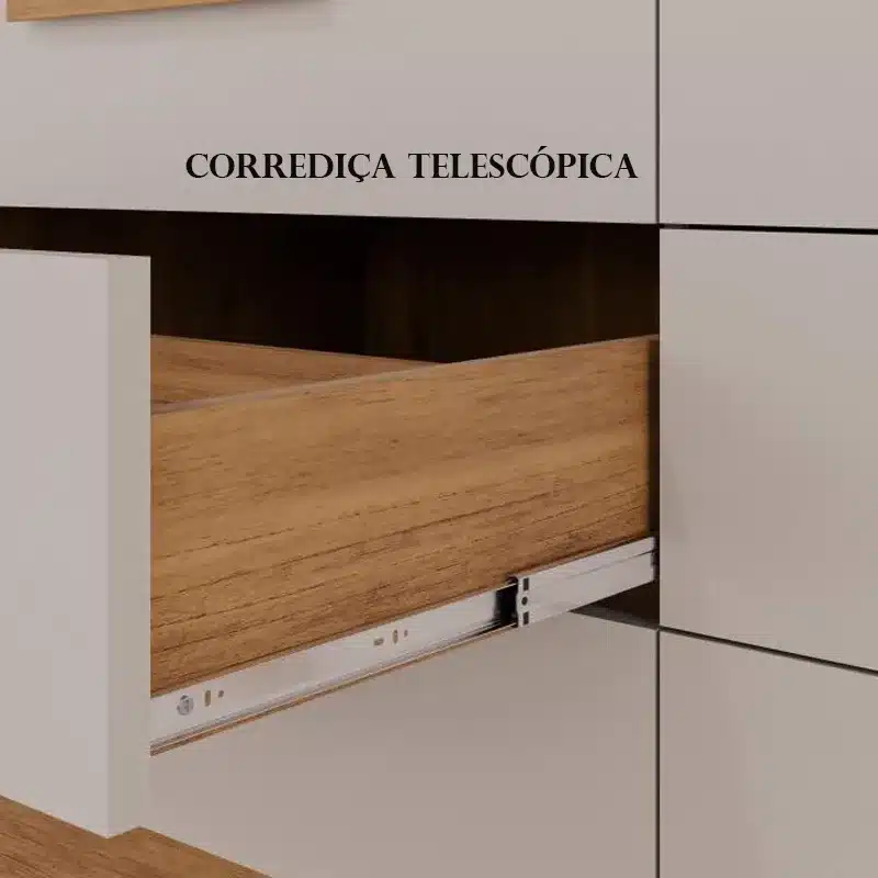 GUARDA ROUPA DINAMARCA 1.80 C/ 6 PORTAS 9 GAVETAS - SALLÊTO - Imagem 4