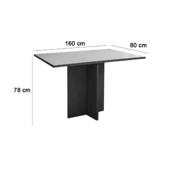 MESA DE JANTAR LOS ANGELES 1.60 - MINAS PLAC - Imagem 2