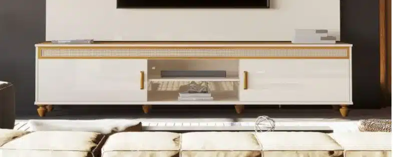 PROMOÇÃO - RACK COMODORO 1.80 - PARA TV ATÉ 60 POLEGADAS E PORTAS DESLIZANTES - EDN MÓVEIS - Imagem 3