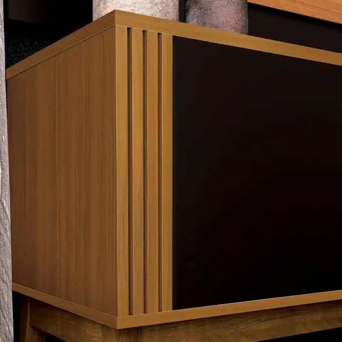 RACK LEGACY 1.60 - PARA TV ATÉ 60 POLEGADAS E 2 PORTAS C/ DETALHE RIPADO - EDN MÓVEIS - Imagem 9