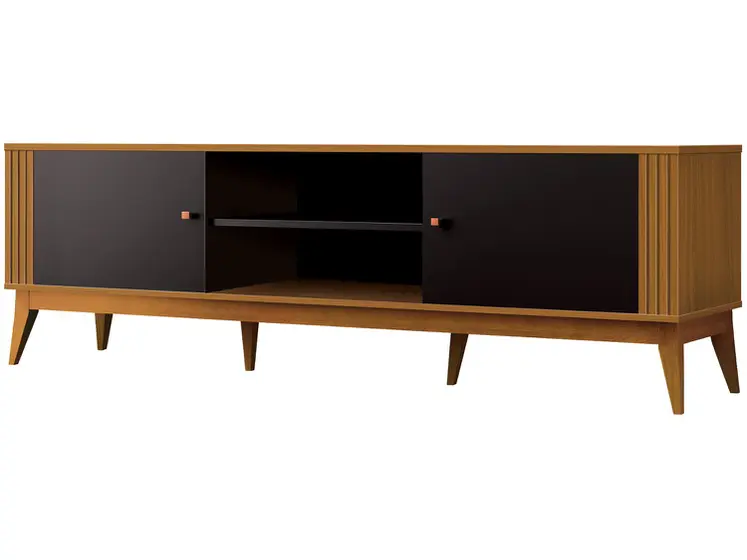 RACK LEGACY 1.60 - PARA TV ATÉ 60 POLEGADAS E 2 PORTAS C/ DETALHE RIPADO - EDN MÓVEIS - Imagem 14