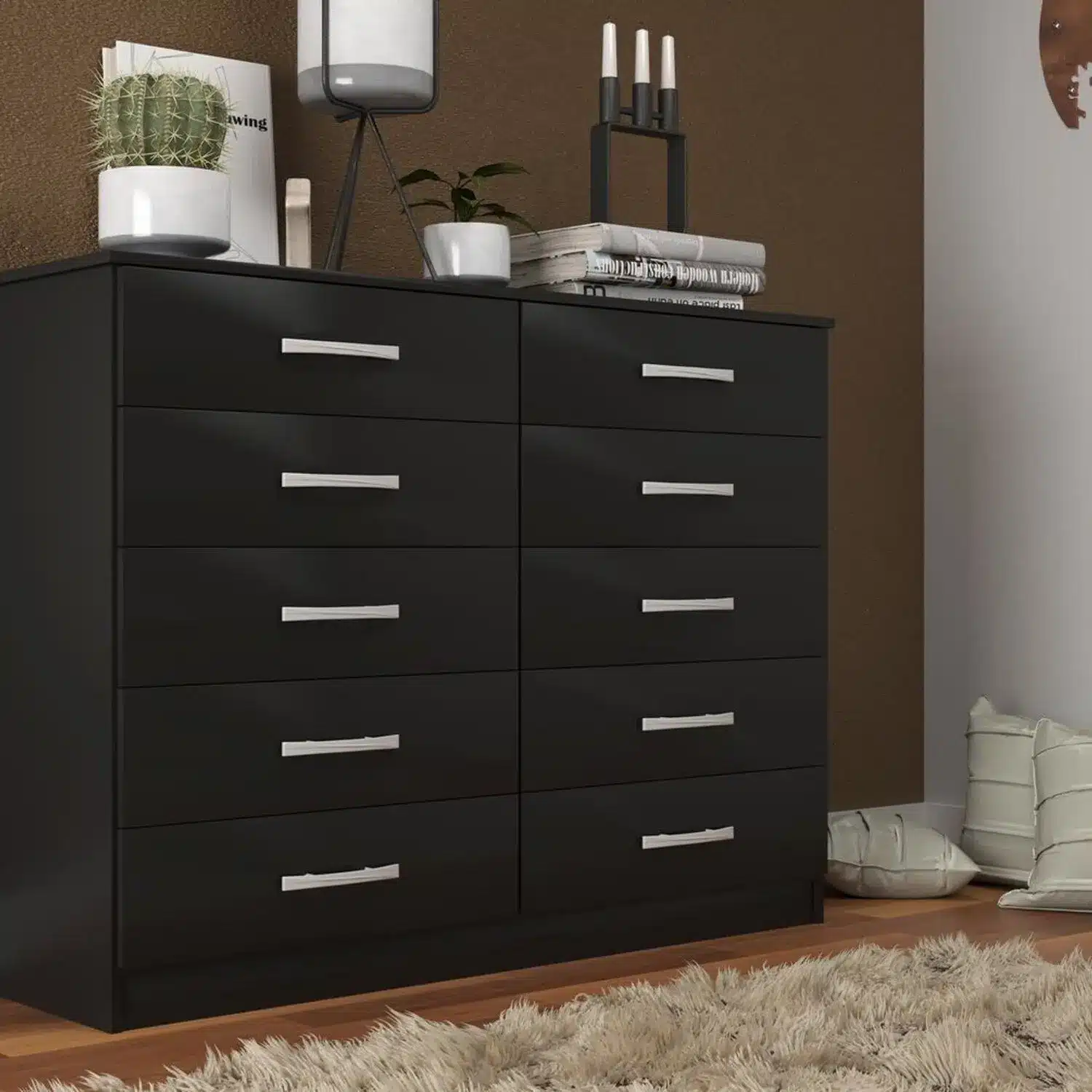 PROMOÇÃO CÔMODA MARBELA 0.92 CM - 10 GAVETAS -EVIDÊNCIA MÓVEIS - Imagem 8