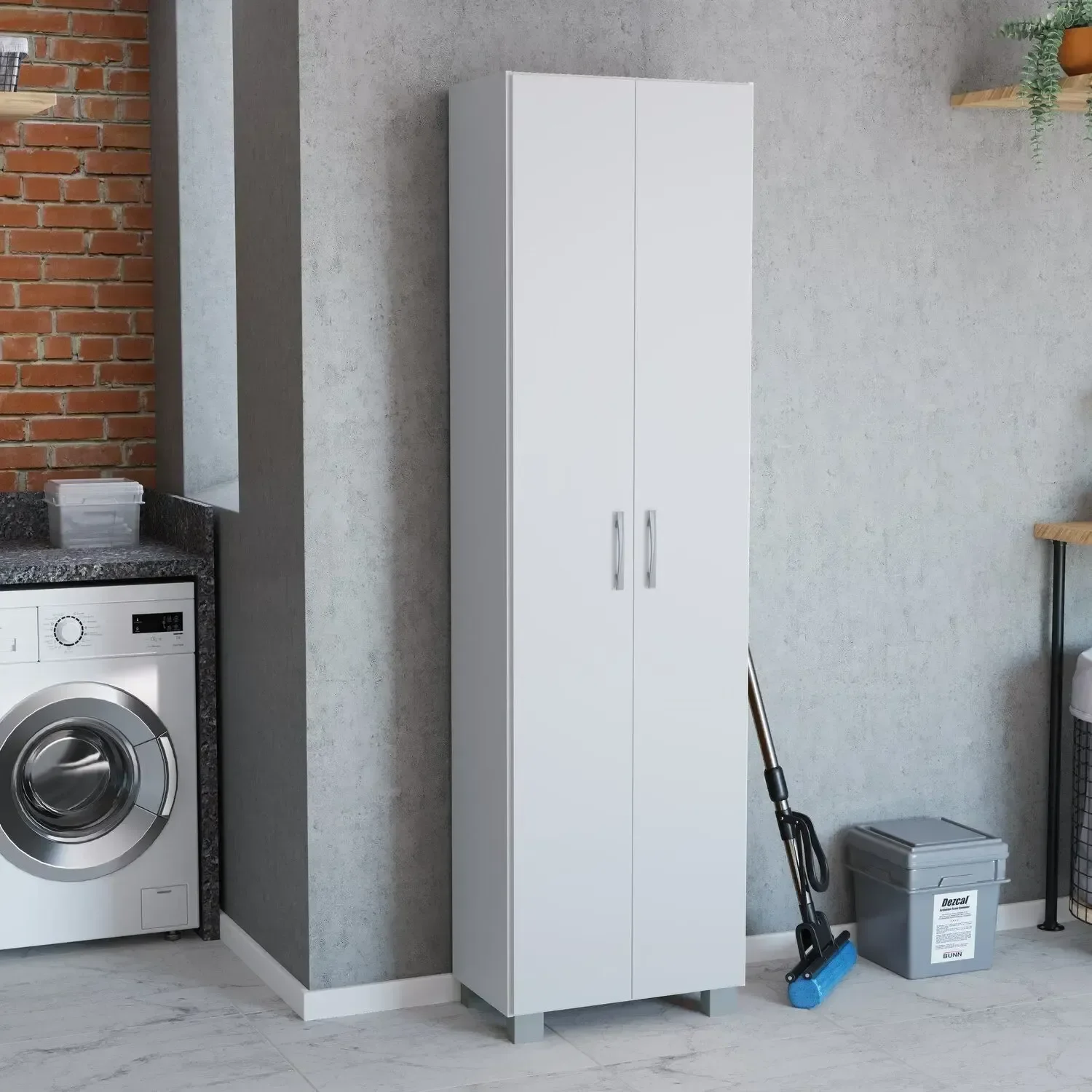 ARMÁRIO MULTIUSO DALLAS 0.50 CM COM PÉS, DUAS PORTAS E 4 PRATELEIRAS - SAN MARINO - Imagem 5