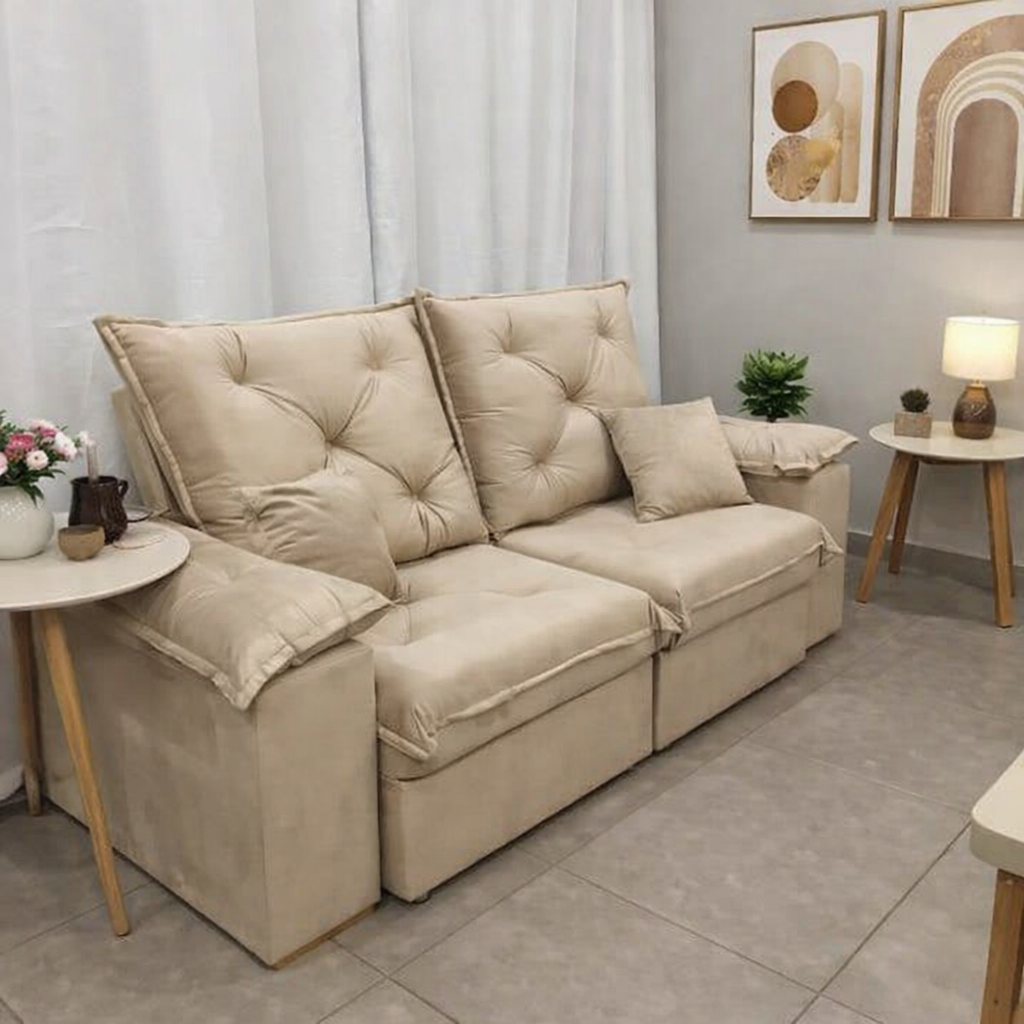 SOFÁ PORTO MADERO 2.00 RETRÁTIL E RECLINÁVEL - B ESTOFADOS