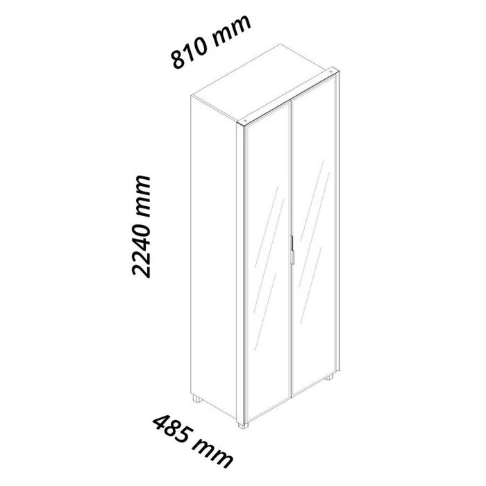 SAPATEIRA MAGNÍFICA REFLECTA 81cm - 100% MDF - 2 PORTAS c/ PÉS e LED - GELIUS - Imagem 5
