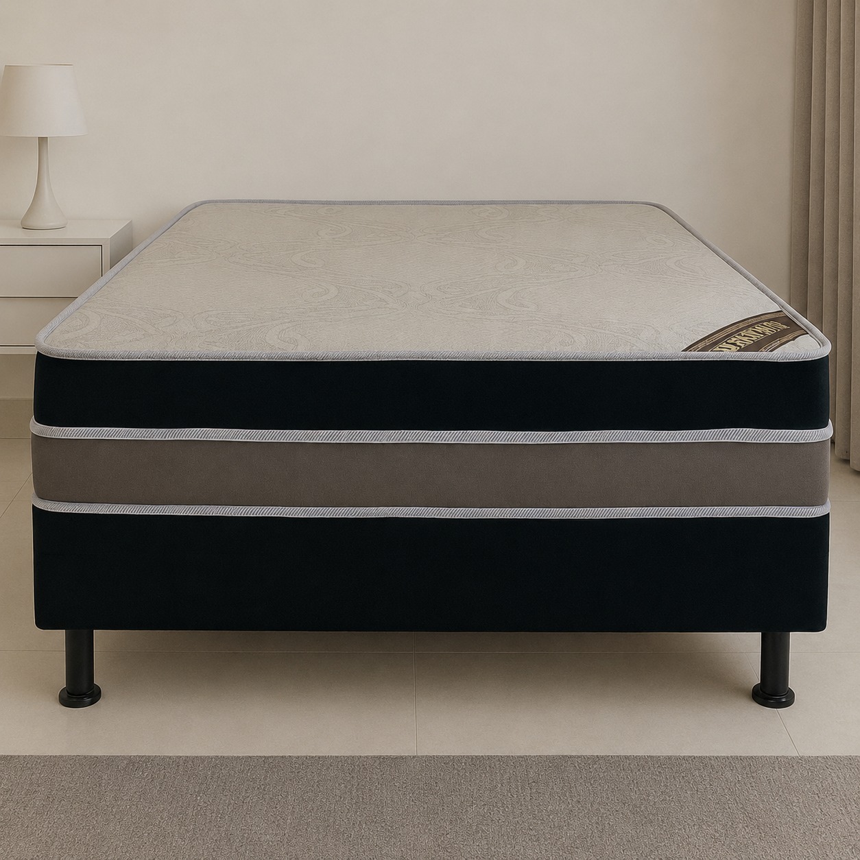 CAMA BOX DIJON COM ESPUMA D33 - LONG LIFE