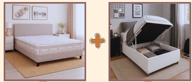 PROMOÇÃO - COLCHÃO CARBON MOLAS ENSCADAS + BASE BAÚ CASAL