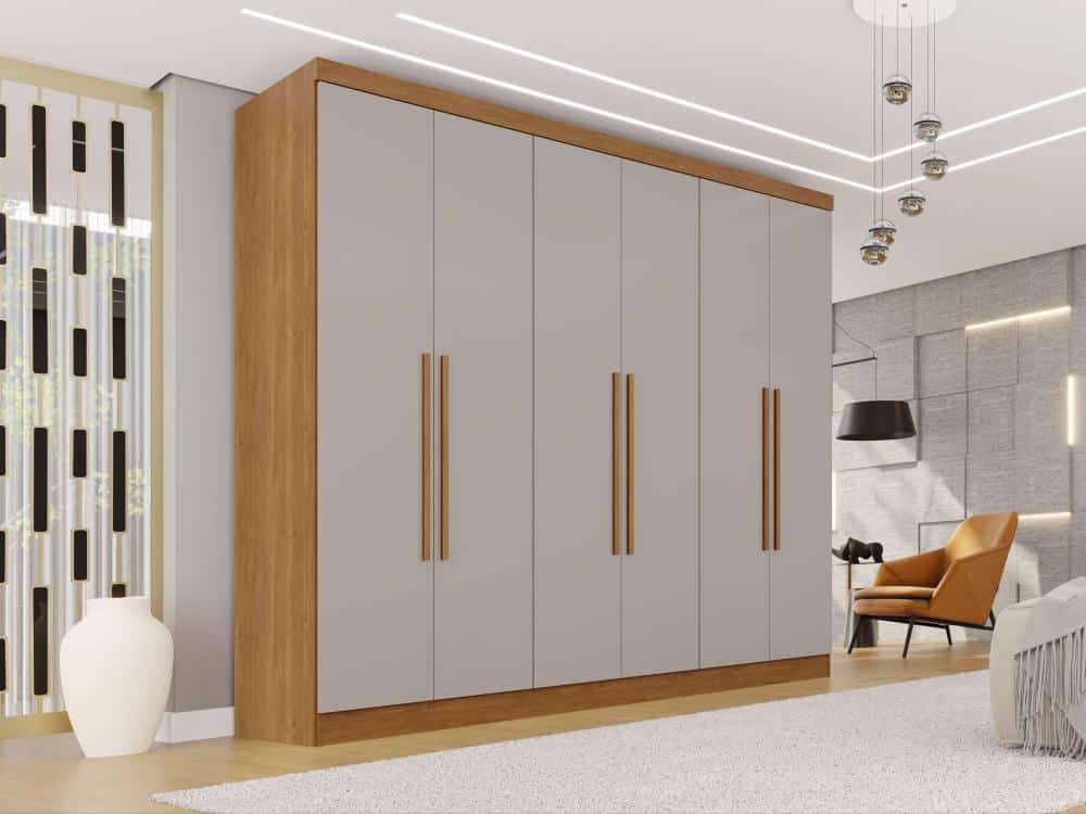 GUARDA ROUPA COLISEU 2.20 COM 6 PORTAS E 4 GAVETAS - SALLETO