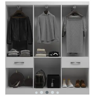 GUARDA ROUPA NEW HÉRCULES 8 PORTAS 2 GAVETAS - EVIDÊNCIA - Imagem 2