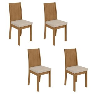 KIT 4 CADEIRAS ATHENAS DESMONTADAS C/ASSENTO ESTOFADO - LOPAS