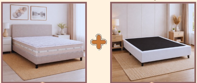 PROMOÇÃO - COLCHÃO CARBON/ROYAL MOLAS ENDACADAS + BASE SIMPLES