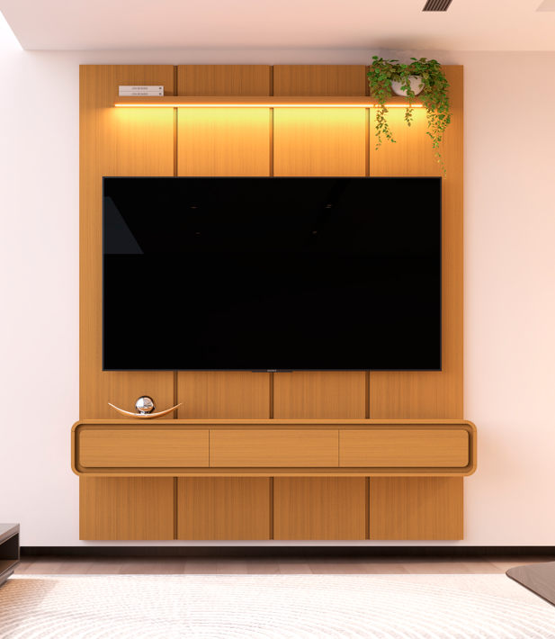 PAINEL ESTONE 1.80 + NICHO LIV SUSPENSO 1.80 CM COM 2 GAVETAS - EDN - Imagem 5