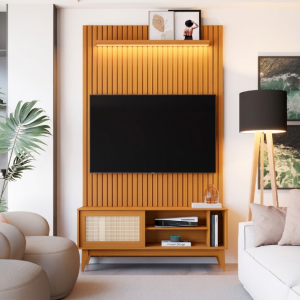PROMOÇÃO - PAINEL ARBO 1.40 + BANCADA CAYMAN 1.35 - TV ATÉ 55 POLEGADAS - EDN