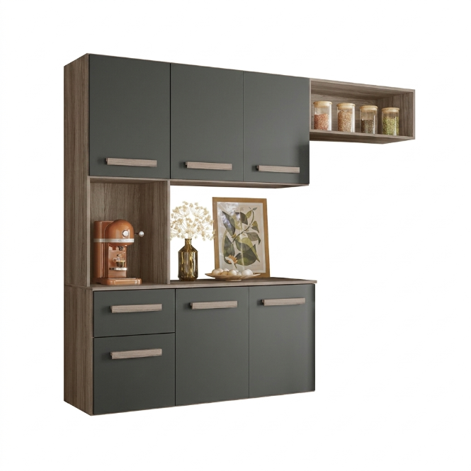 PROMOÇÃO - COZINHA SUSPENSA GIULIA 1.60 - 6 PORTAS - NICIOLI - Imagem 2