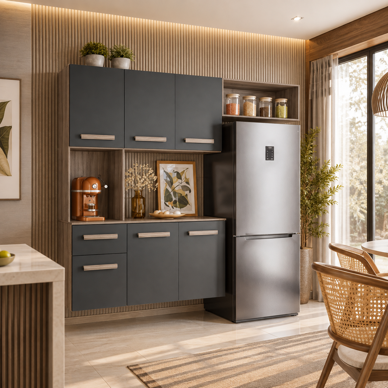 PROMOÇÃO - COZINHA SUSPENSA GIULIA 1.60 - 6 PORTAS - NICIOLI