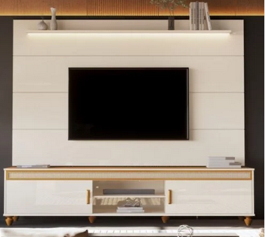 KIT RACK COMODORO 2.20 + PAINEL BLISS 2.20 - TV ATÉ 75 POLEGADAS - EDN. - Imagem 5